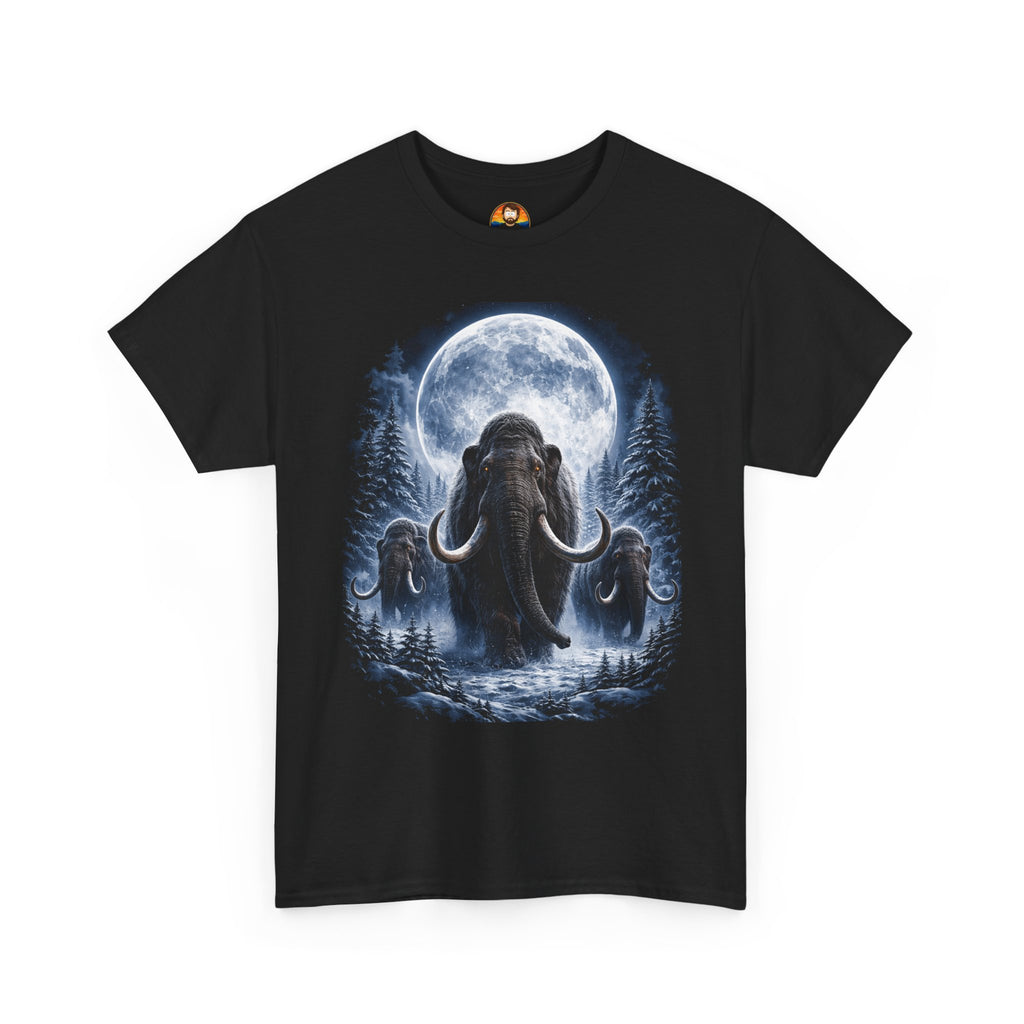 Moonlight Mammoth T-Shirt | Vintage Wilderness Trucker Graphic Tee