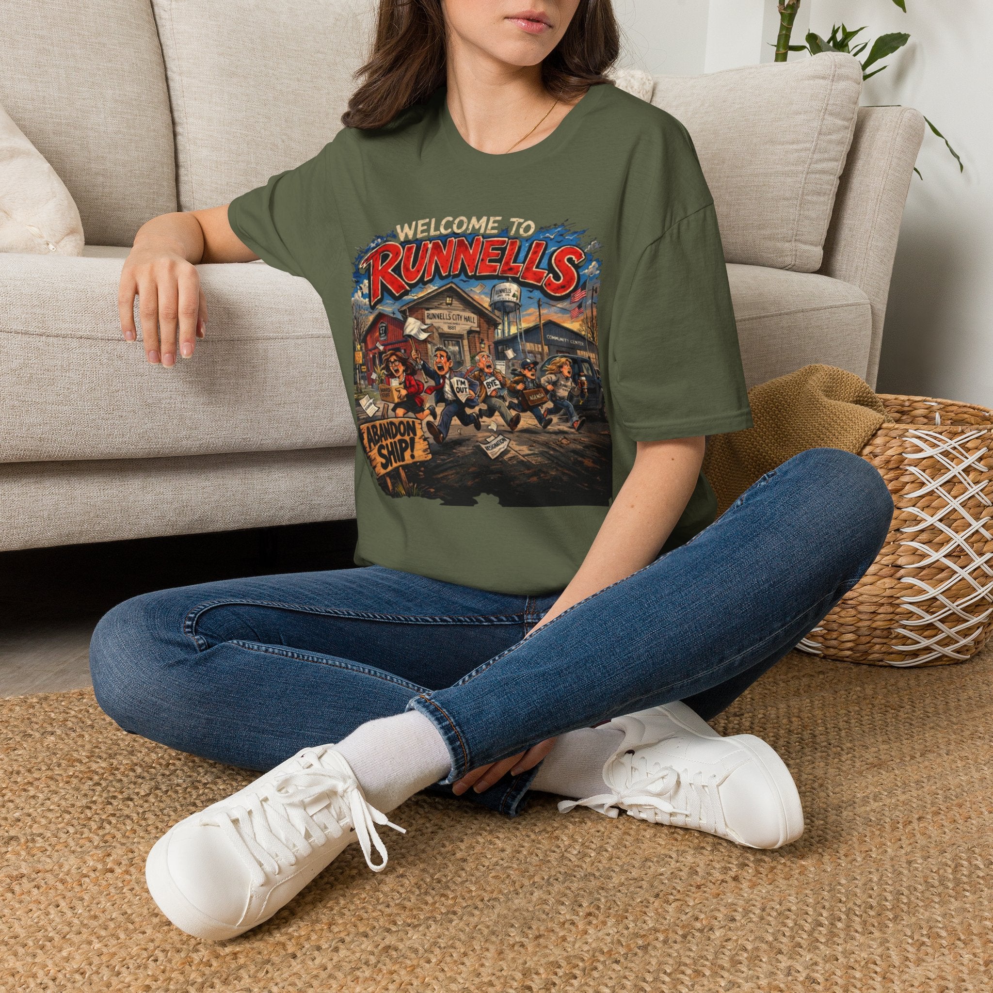 Welcome to Runnells IA T-Shirt | Local Humor Tee