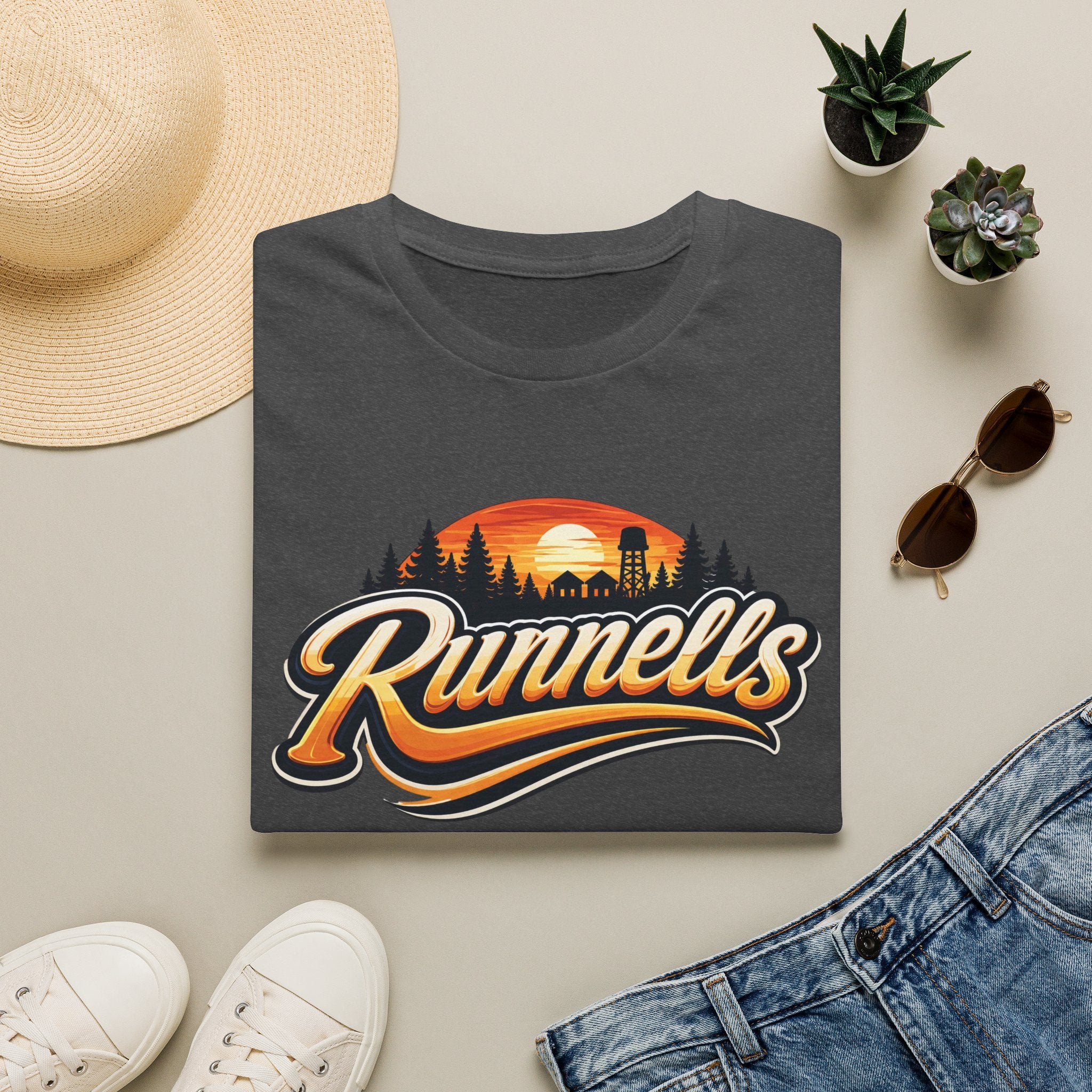Runnells, Iowa Classic Logo T-Shirt | Vintage Small Town Tee
