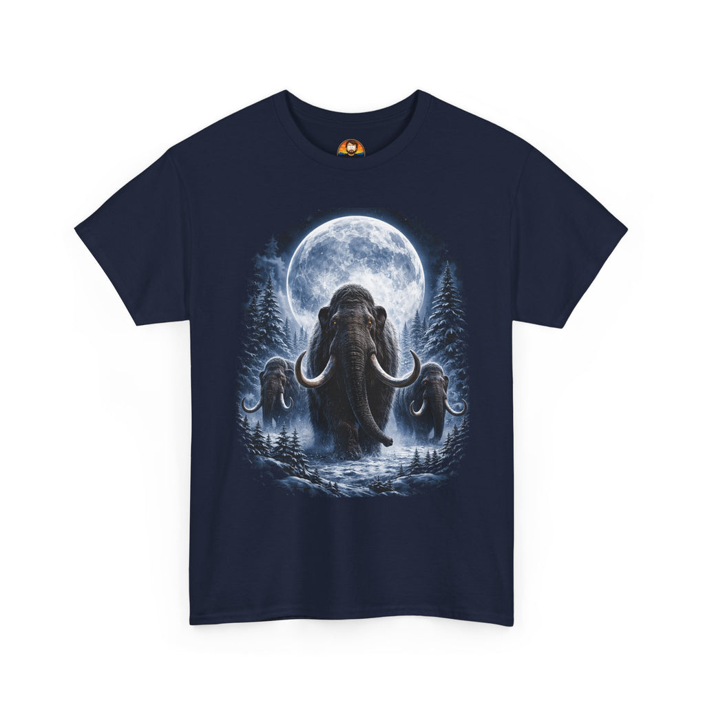 Moonlight Mammoth T-Shirt | Vintage Wilderness Trucker Graphic Tee