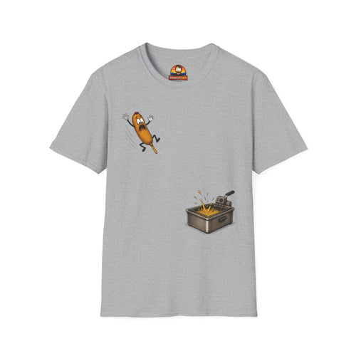 Corn Dog’s Final Plunge T-Shirt | Funny Fair Food Graphic Tee