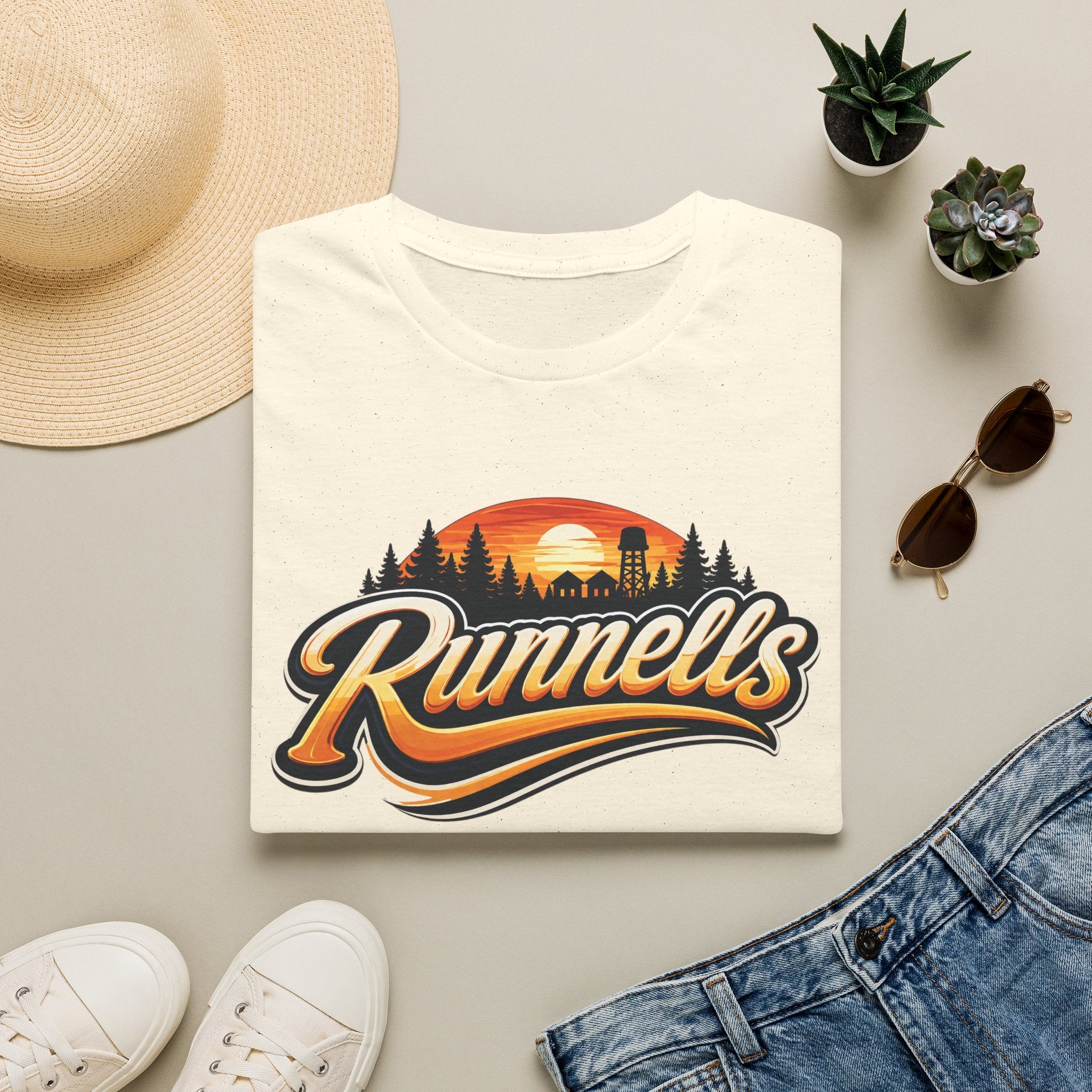 Runnells, Iowa Classic Logo T-Shirt | Vintage Small Town Tee