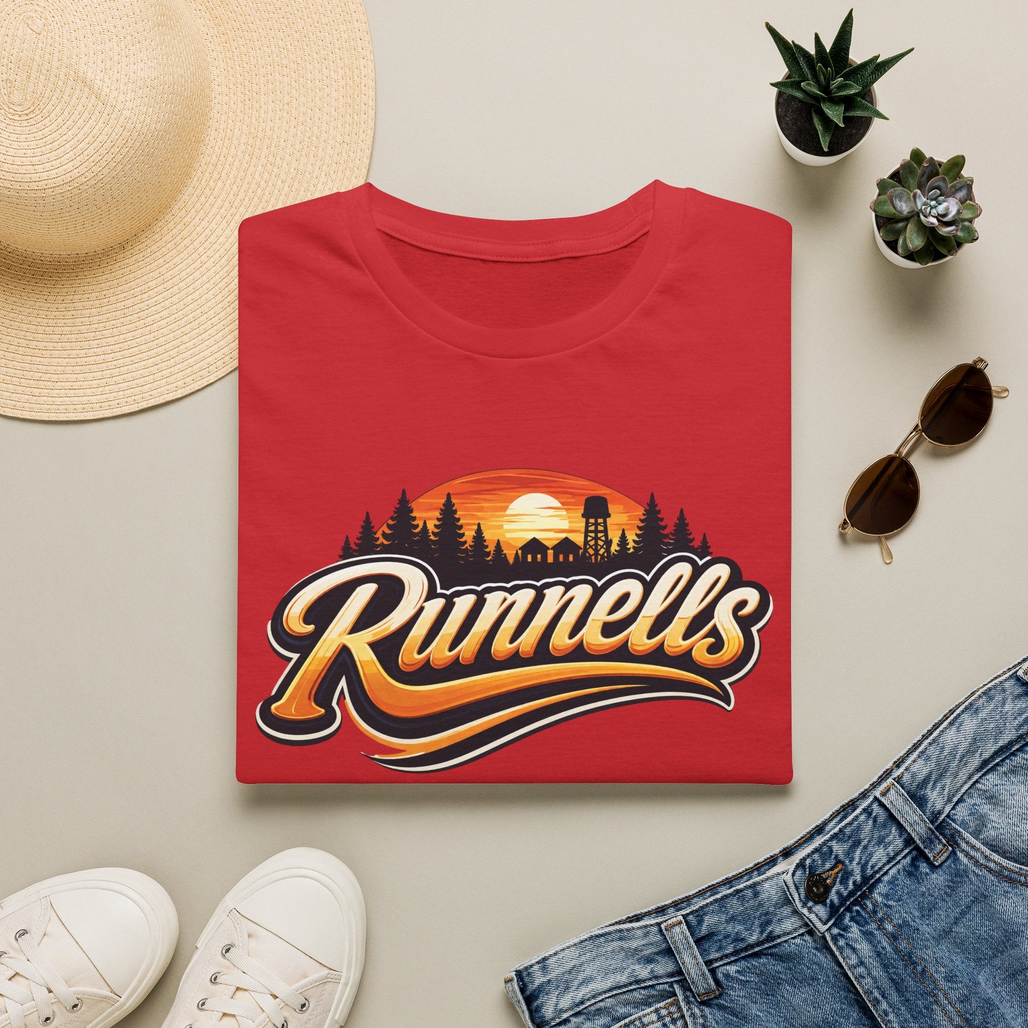 Runnells, Iowa Classic Logo T-Shirt | Vintage Small Town Tee