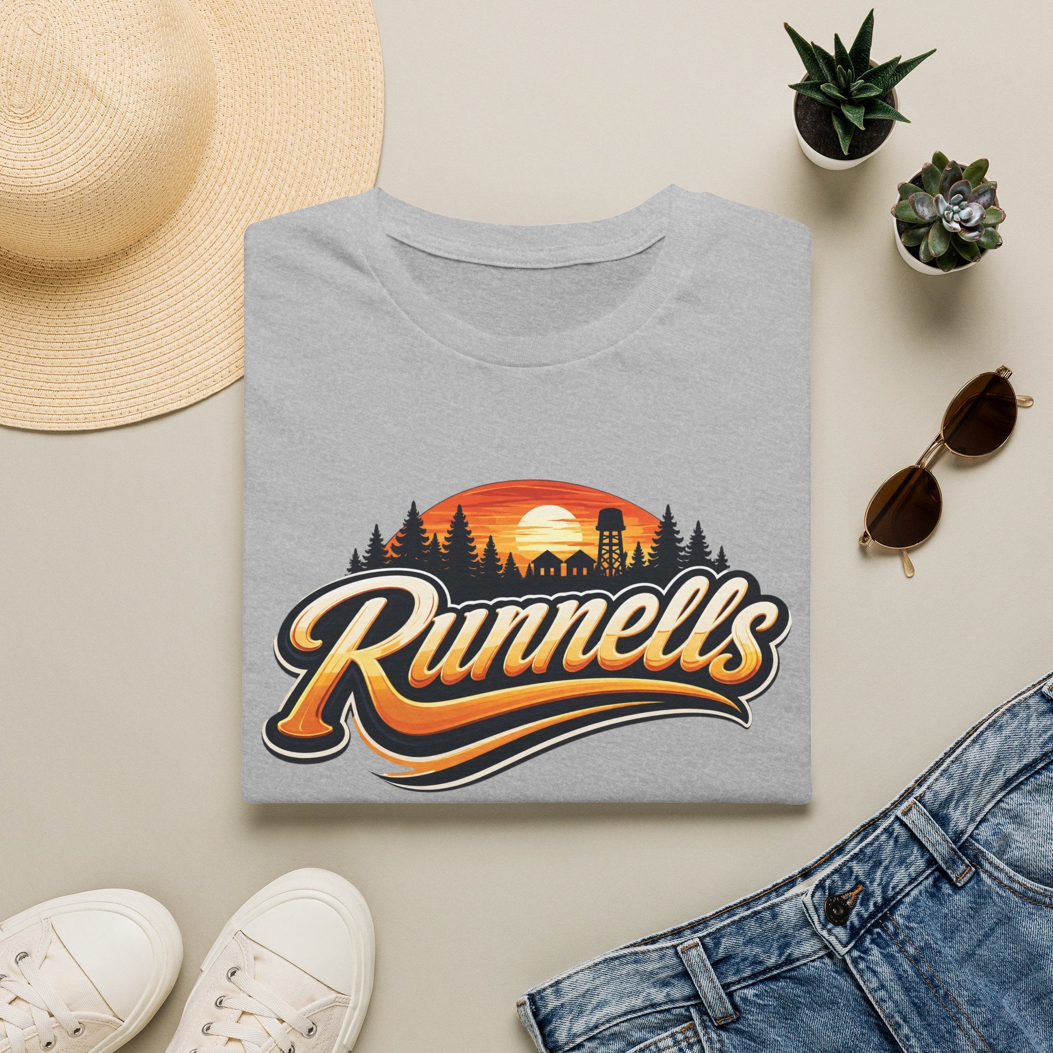 Runnells, Iowa Classic Logo T-Shirt | Vintage Small Town Tee