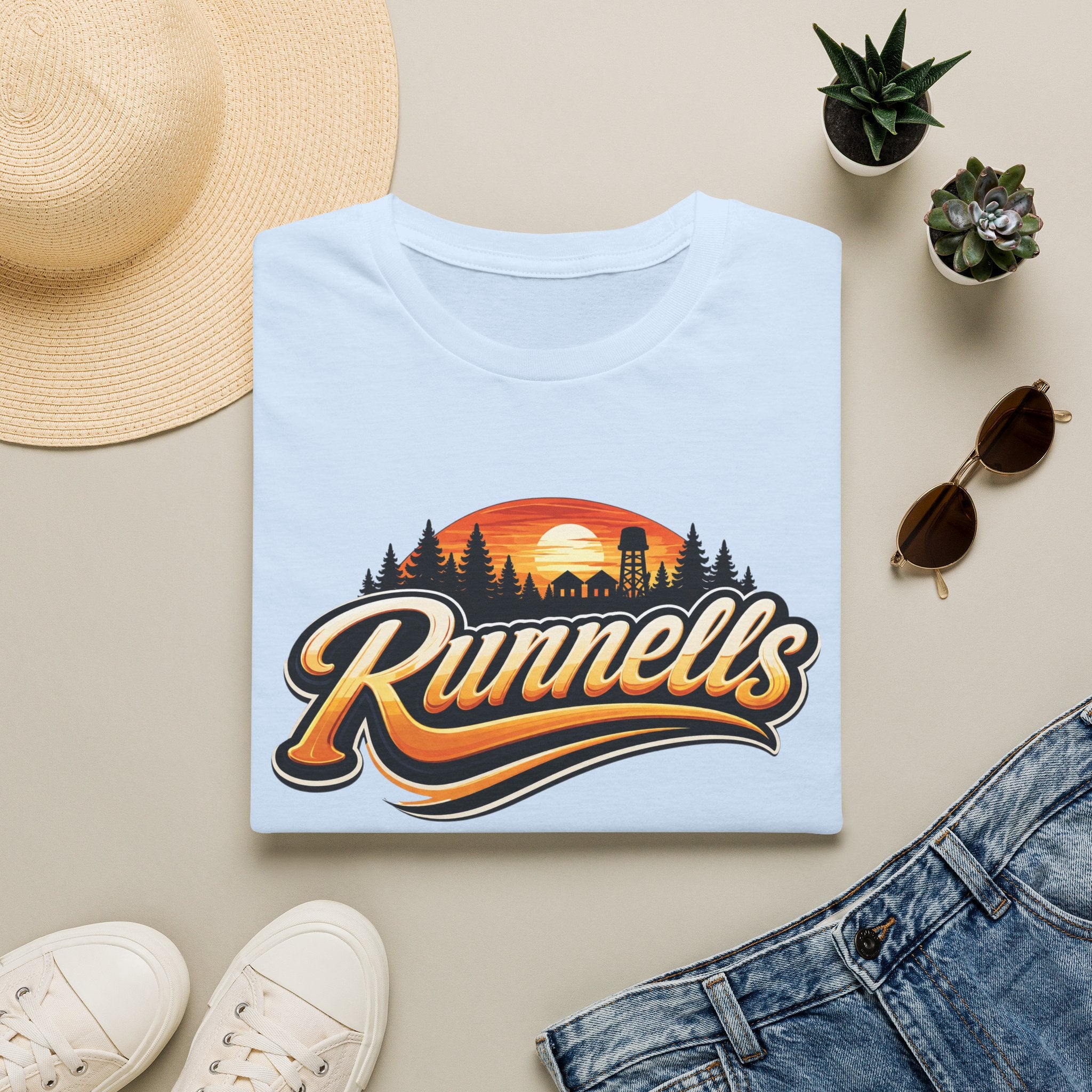Runnells, Iowa Classic Logo T-Shirt | Vintage Small Town Tee
