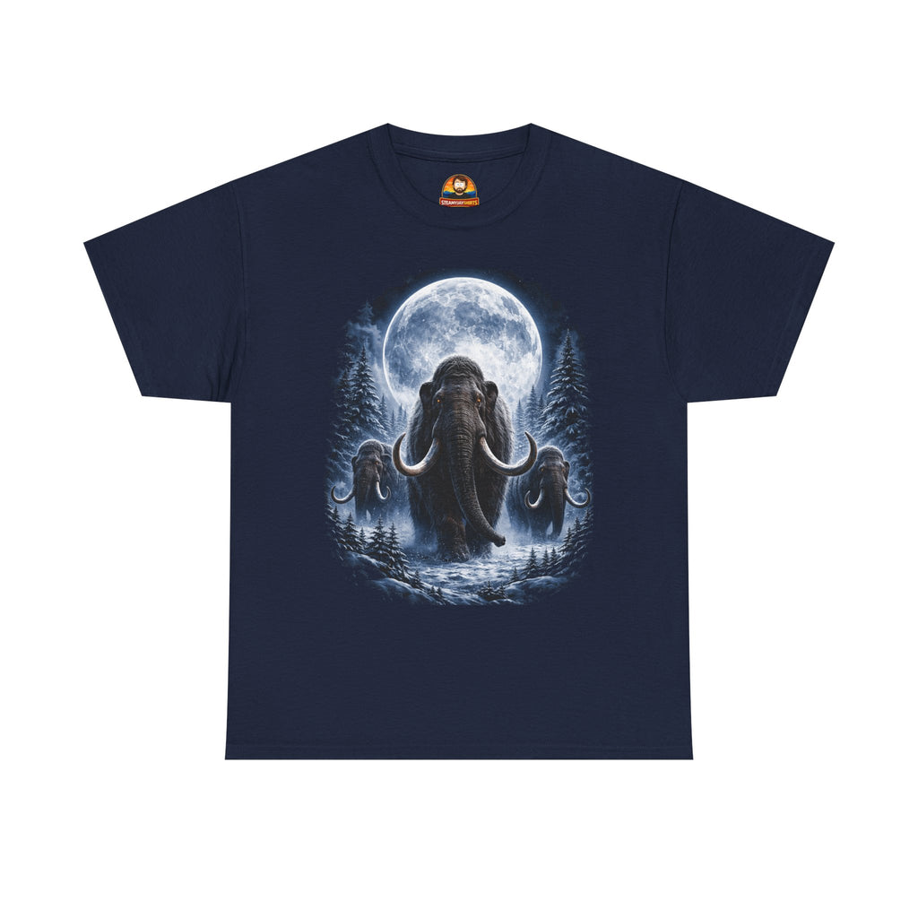 Moonlight Mammoth T-Shirt | Vintage Wilderness Trucker Graphic Tee