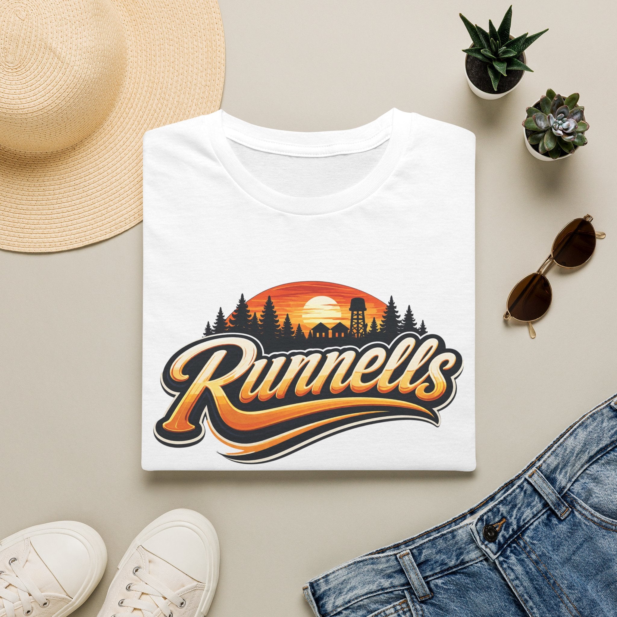 Runnells, Iowa Classic Logo T-Shirt | Vintage Small Town Tee