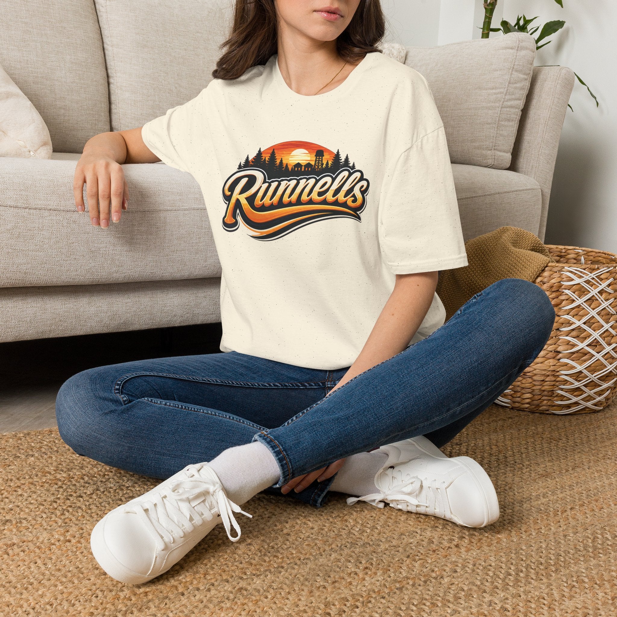 Runnells, Iowa Classic Logo T-Shirt | Vintage Small Town Tee